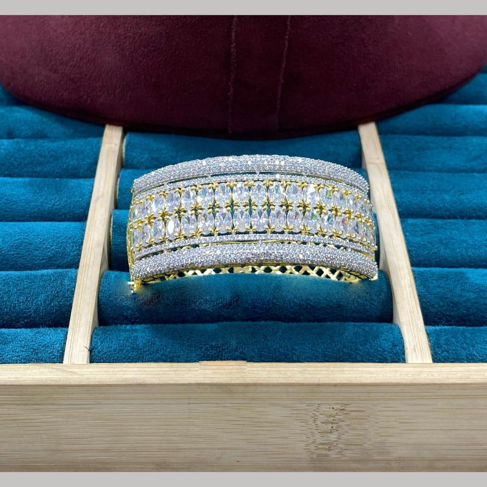 Dhiraj Sales Gold Plated American Diamond Openable Bracelet