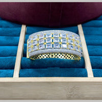 Dhiraj Sales Gold Plated American Diamond Openable Bracelet