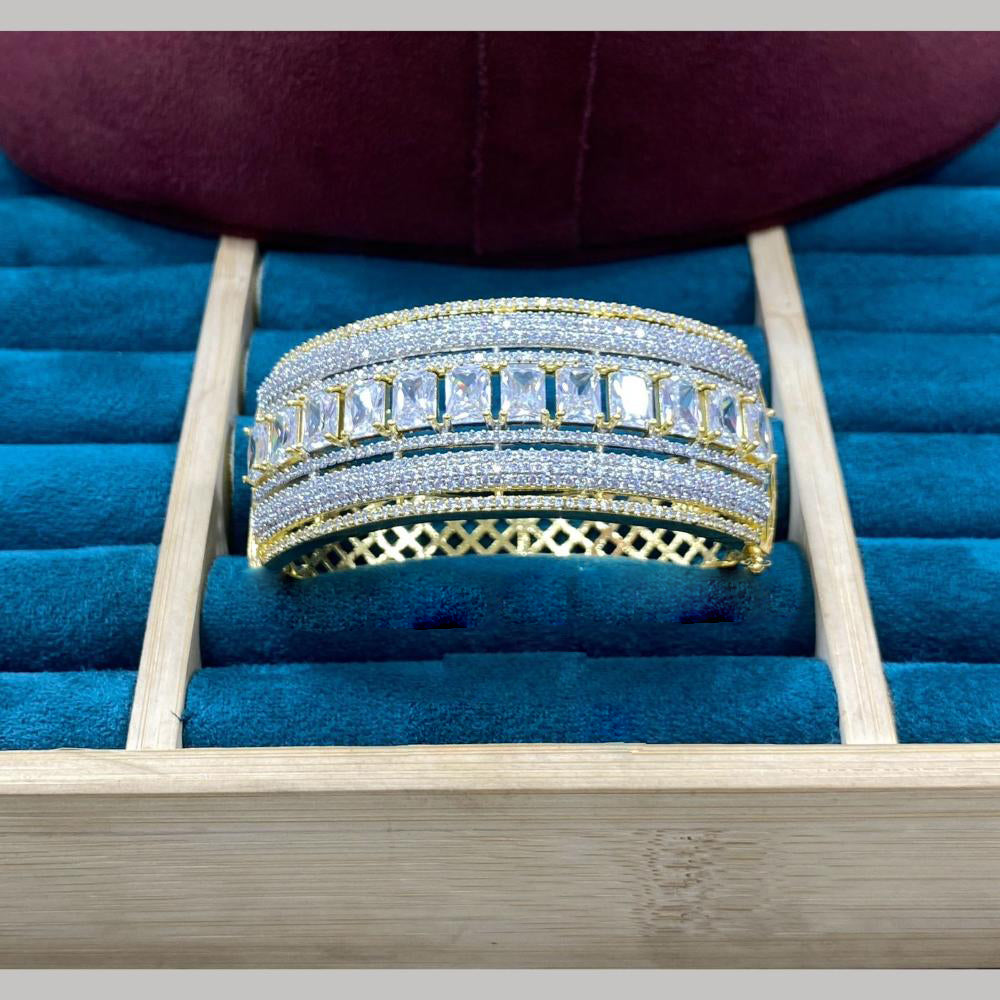 Dhiraj Sales Gold Plated American Diamond Openable Bracelet