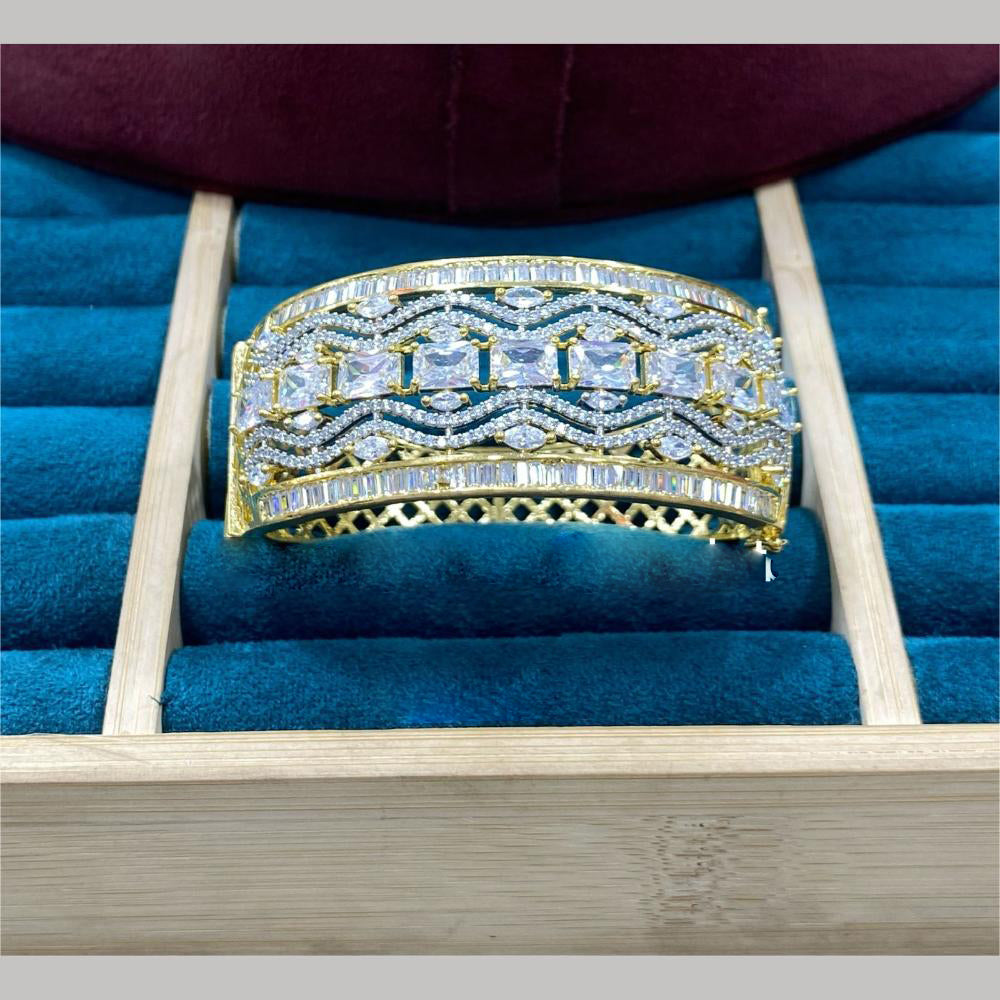 Dhiraj Sales Gold Plated American Diamond Openable Bracelet