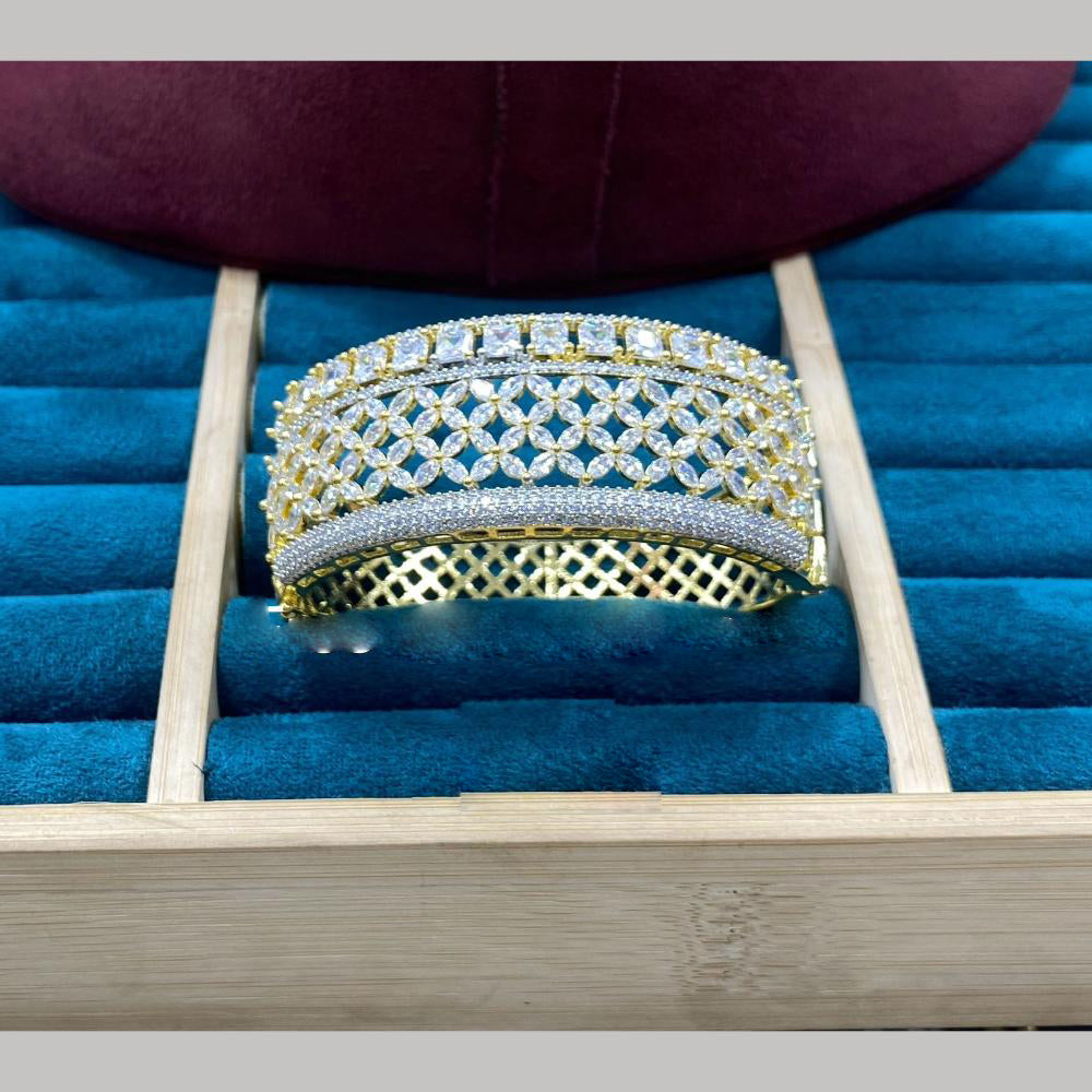 Dhiraj Sales Gold Plated American Diamond Openable Bracelet