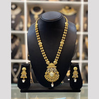 Dhiraj Sales Chopper Gold Plated Kundan Long Necklace Set