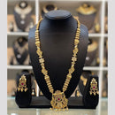 Dhiraj Sales Chopper Gold Plated Pota Stone And Pearl Long Necklace Set