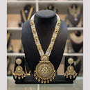 Dhiraj Sales Chopper Gold Plated Pota Stone And Pearl Long Necklace Set