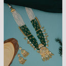 Dhiraj Sales Chopper Gold Plated Pota Stone And Pearl Long Necklace Set