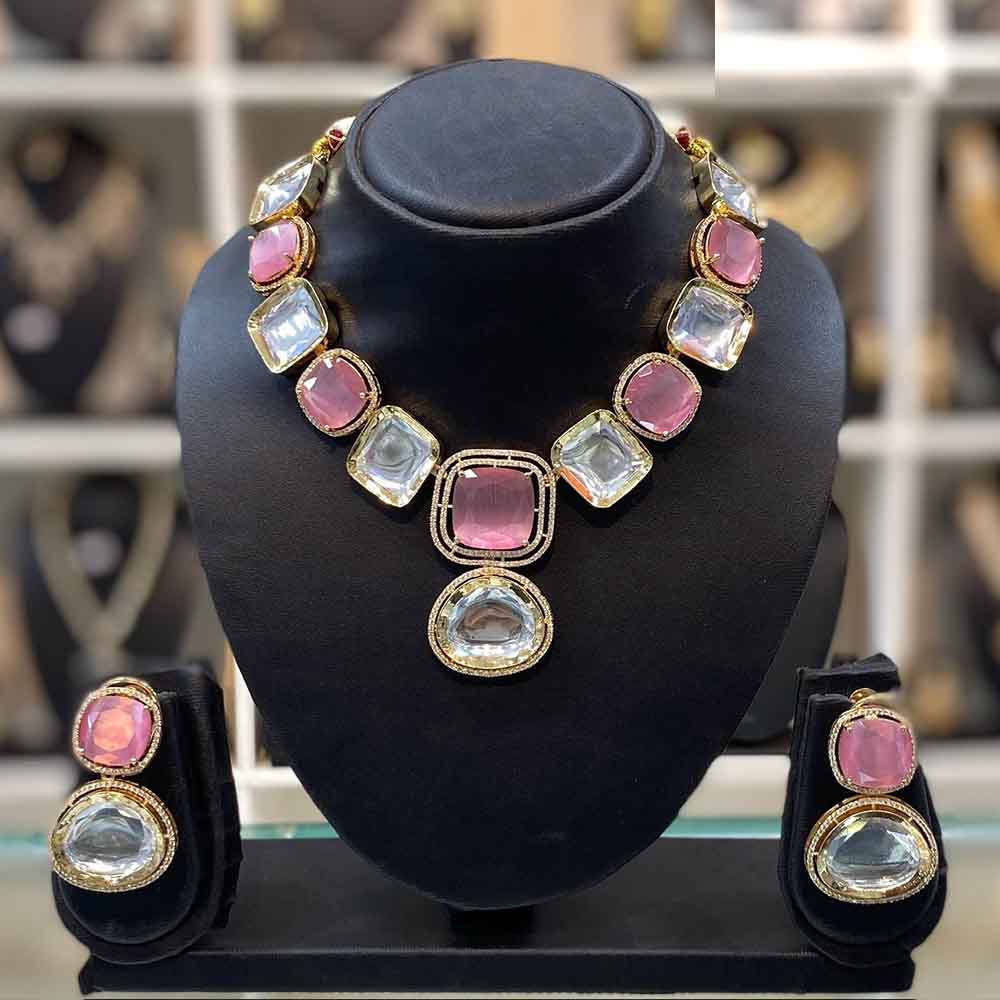 Dhiraj Sales American Diamond Necklace Set