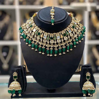 Dhiraj Sales Polki Kundan Stone And Beads Necklace Set 