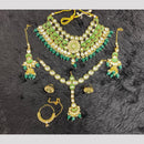 Dhiraj Sales Glamorous Kundan Beads  Semi Bridal Meenakari Necklace Set 
