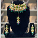Dhiraj Sales Antique Finish Kundan Necklace Set with Meenakari Finish