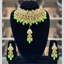 Dhiraj Sales Antique Finish Kundan Necklace Set with Meenakari Finish