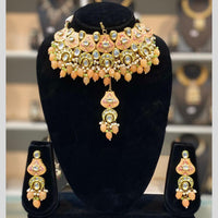 Dhiraj Sales Antique Finish Kundan Necklace Set with Meenakari Finish