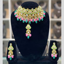 Dhiraj Sales Antique Finish Kundan Necklace Set with Meenakari Finish