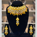 Dhiraj Sales Antique Finish Kundan Necklace Set with Meenakari Finish