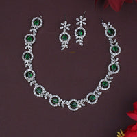 Dhiraj Sales Timeless  Elegant Austrian Stone Set with Rhodium Coating
