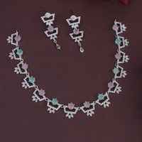 Dhiraj Sales Timeless  Elegant Austrian Stone Set with Rhodium Coating
