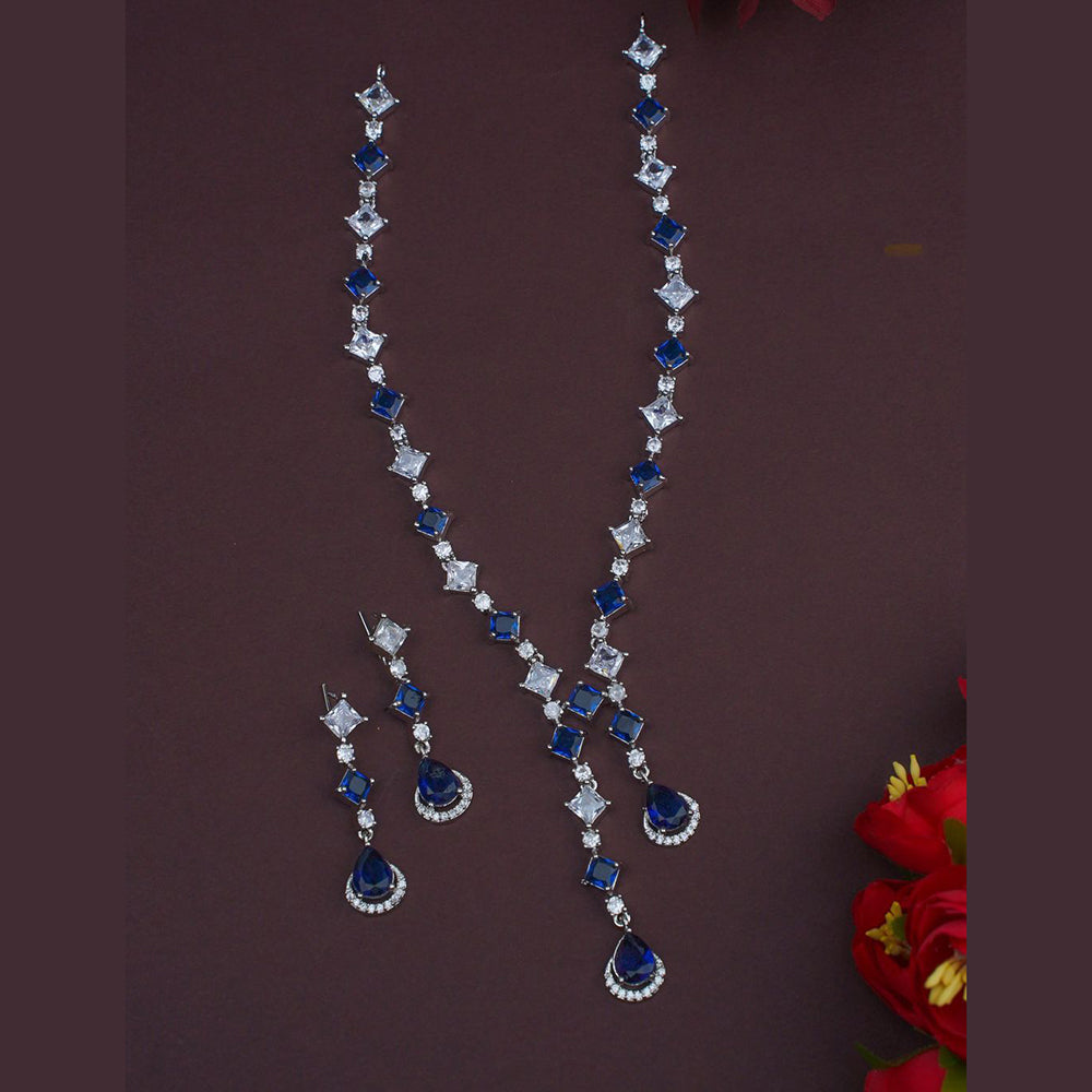 Dhiraj Sales Timeless  Elegant Austrian Stone Set with Rhodium Coating