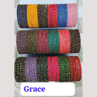 Chitra Bangles Multi Color Bangle (12 Piece In One Box)