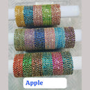 Chitra Bangles Multi Color Glass Bangle (12 Piece In 1 Box)