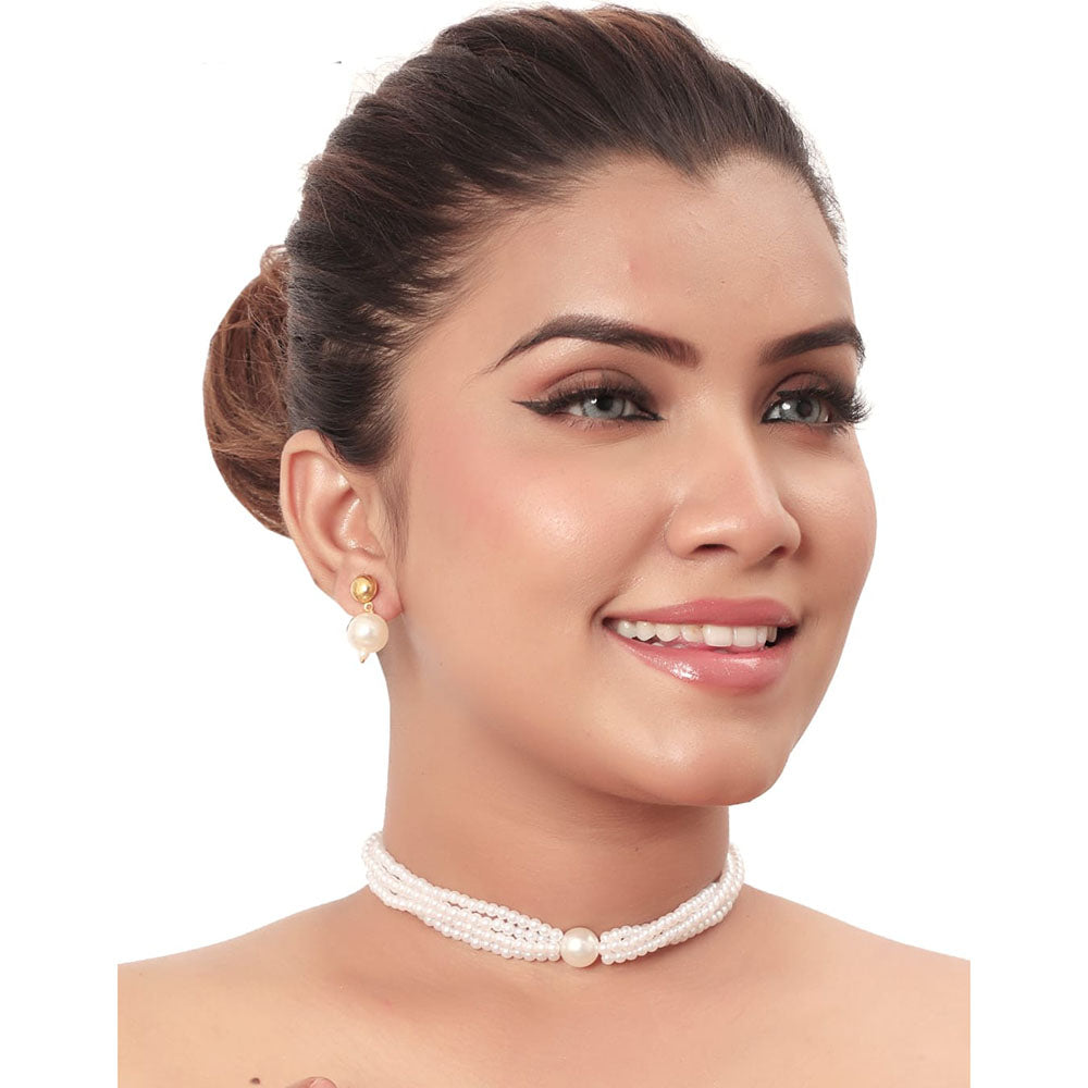 Siddhi Collection Pearl Choker Necklace Set