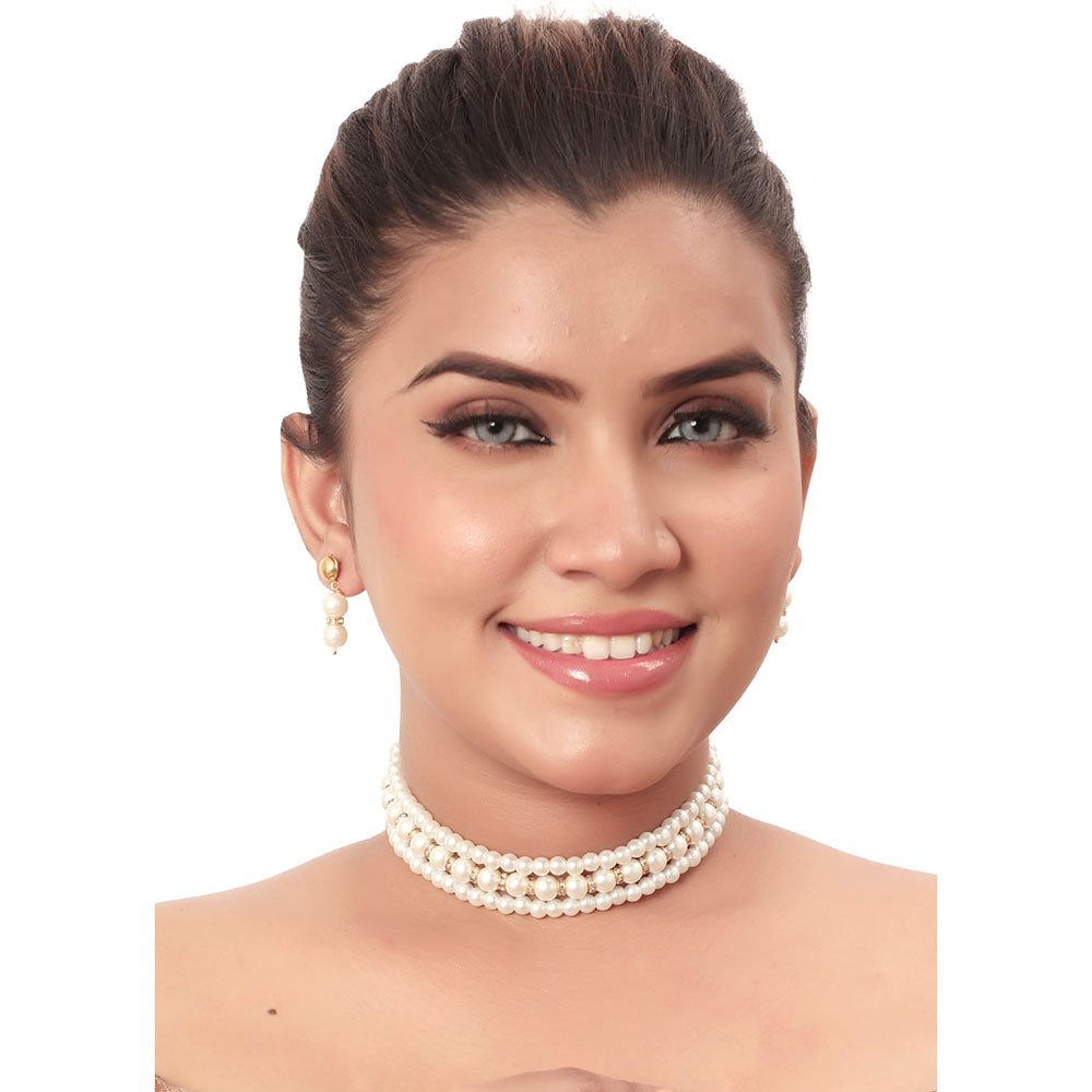 Siddhi Collection Pearl Choker Necklace Set