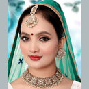 Siddhi Collection Gold Plated Crystal Stone And Pearl  Necklace Set
