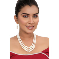 Siddhi Collection Pearl Multi Layer Necklace Set