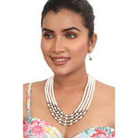 Siddhi Collection Pearl Multi Layer Necklace Set