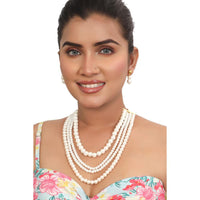 Siddhi Collection Pearl Multi Layer Necklace Set