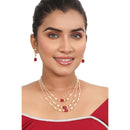 Siddhi Collection Pearl Multi Layer Necklace Set