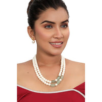 Siddhi Collection Pearl Multi Layer Necklace Set