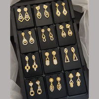 Ramdev Kangan Gold Plated Austrian Stone Dangler Earrings
