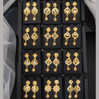 Ramdev Kangan Gold Plated Austrian Stone Dangler Earrings