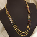 Ramdev Kangan Gold Plated Multi Layer Necklace Set