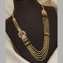 Ramdev Kangan Gold Plated Multi Layer Necklace Set