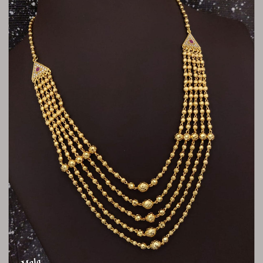Ramdev Kangan Gold Plated Multi Layer Necklace Set