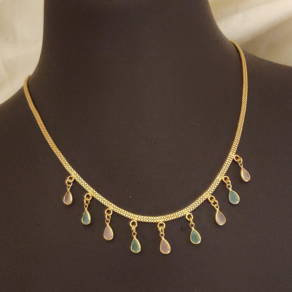Ramdev Kangan Gold Plated Necklace Set