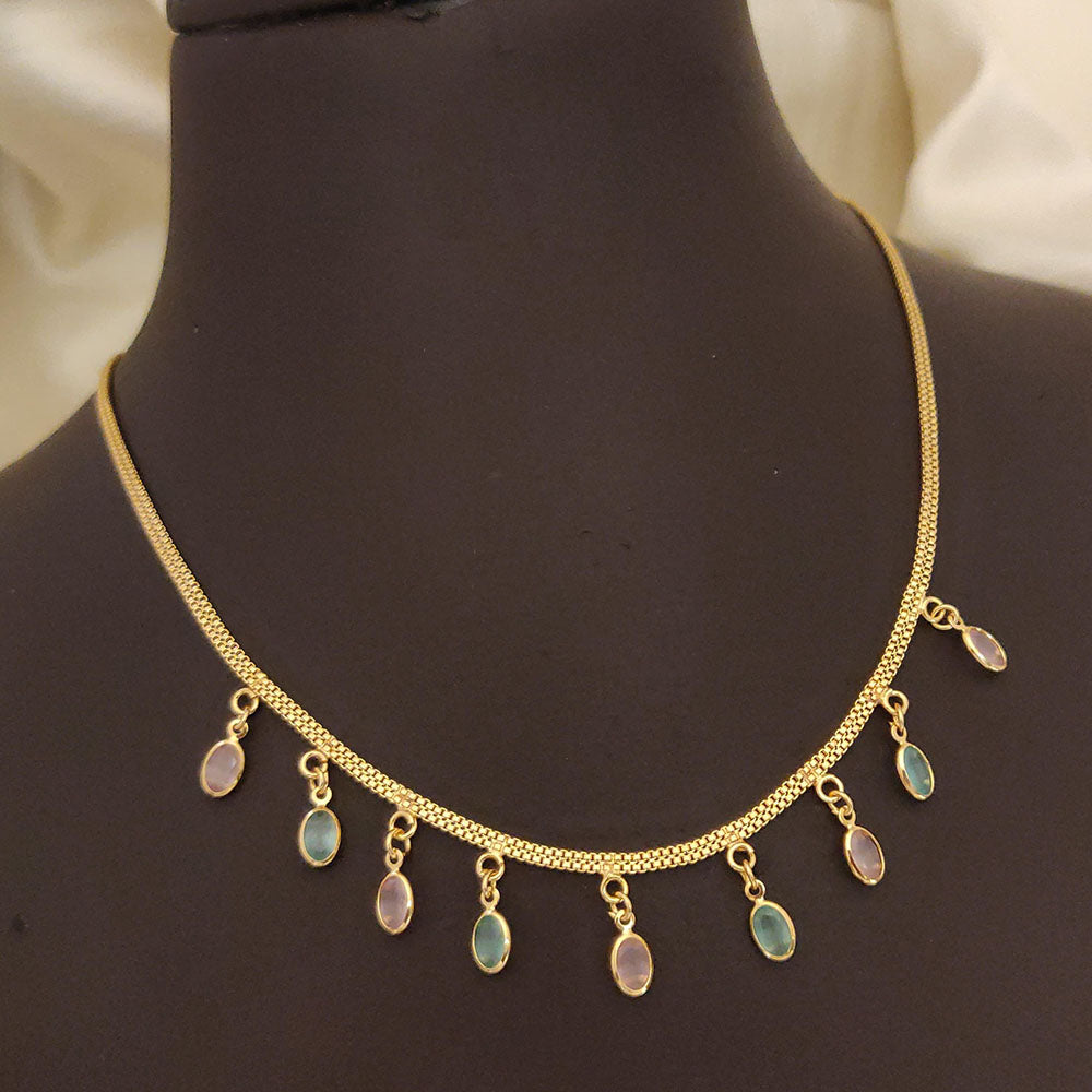 Ramdev Kangan Gold Plated Necklace Set