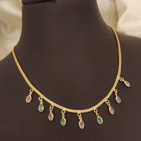Ramdev Kangan Gold Plated Necklace Set