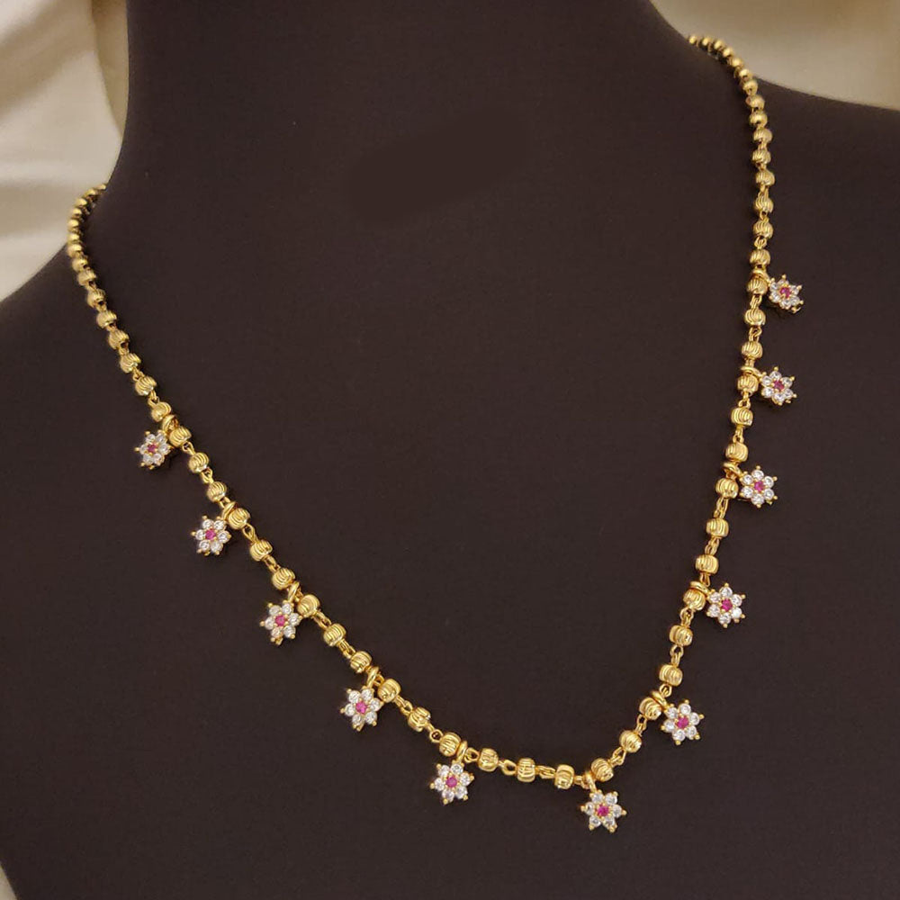 Ramdev Kangan Gold Plated Necklace Set