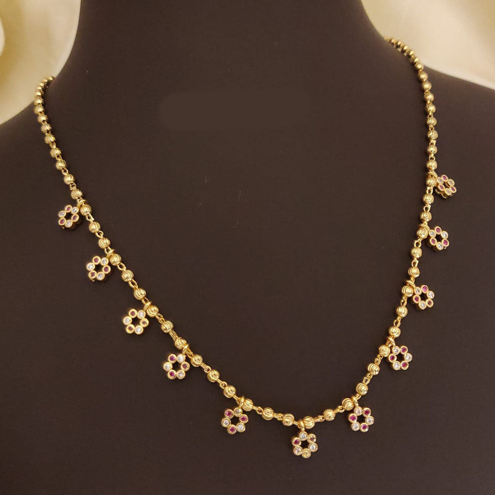 Ramdev Kangan Gold Plated Necklace Set
