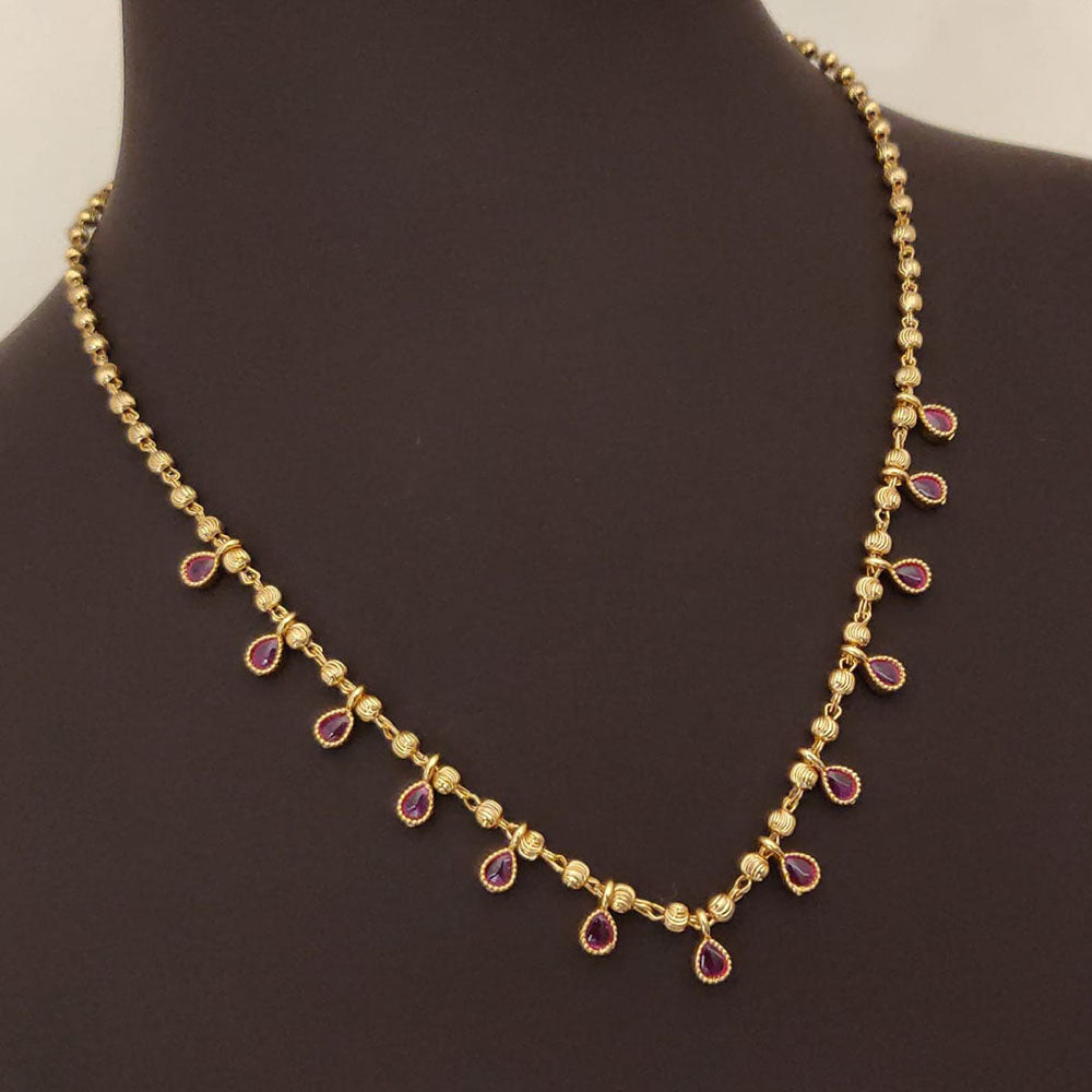Ramdev Kangan Gold Plated Necklace Set