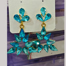 Chandani Jewellers Gold Plated Crystal Stone Dangler Earrings (Assorted Colors)