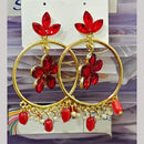 Chandani Jewellers Gold Plated Crystal Stone Dangler Earrings (Assorted Colors)