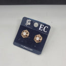 Pooja Sales Rajkot Gold Plated American Diamond Stud Earrings