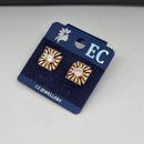 Pooja Sales Rajkot Gold Plated American Diamond Stud Earrings