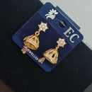 Pooja Sales Rajkot Gold Plated American Diamond Jhumki Earrings