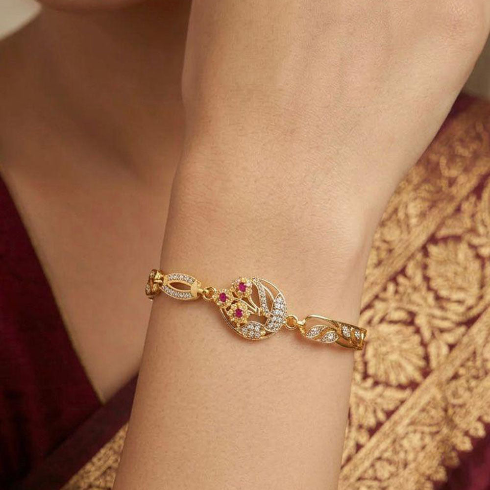 Pooja Sales Rajkot Austrian Stone Designer Bracelet (Pack of 12)