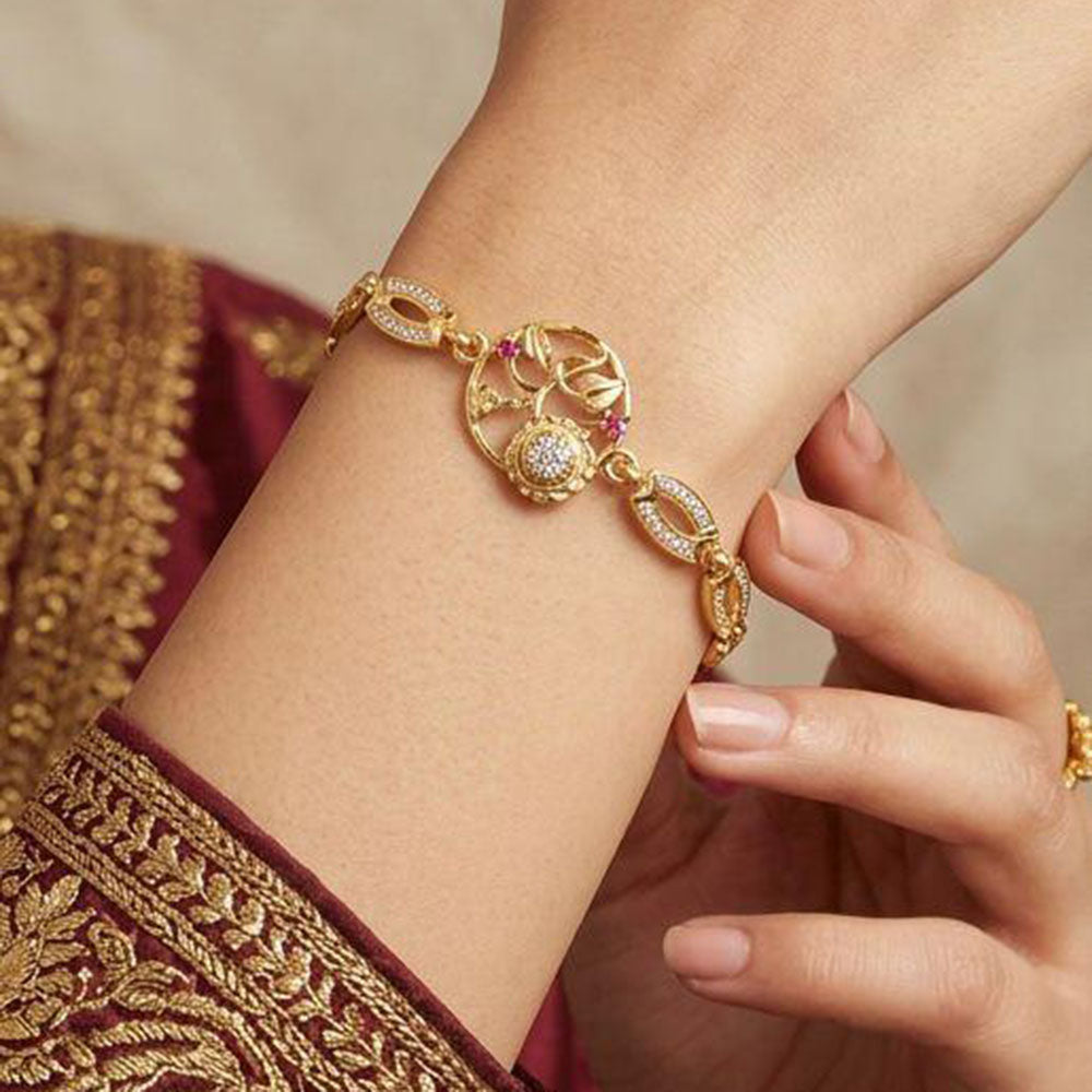 Pooja Sales Rajkot Austrian Stone Designer Bracelet (Pack of 12)