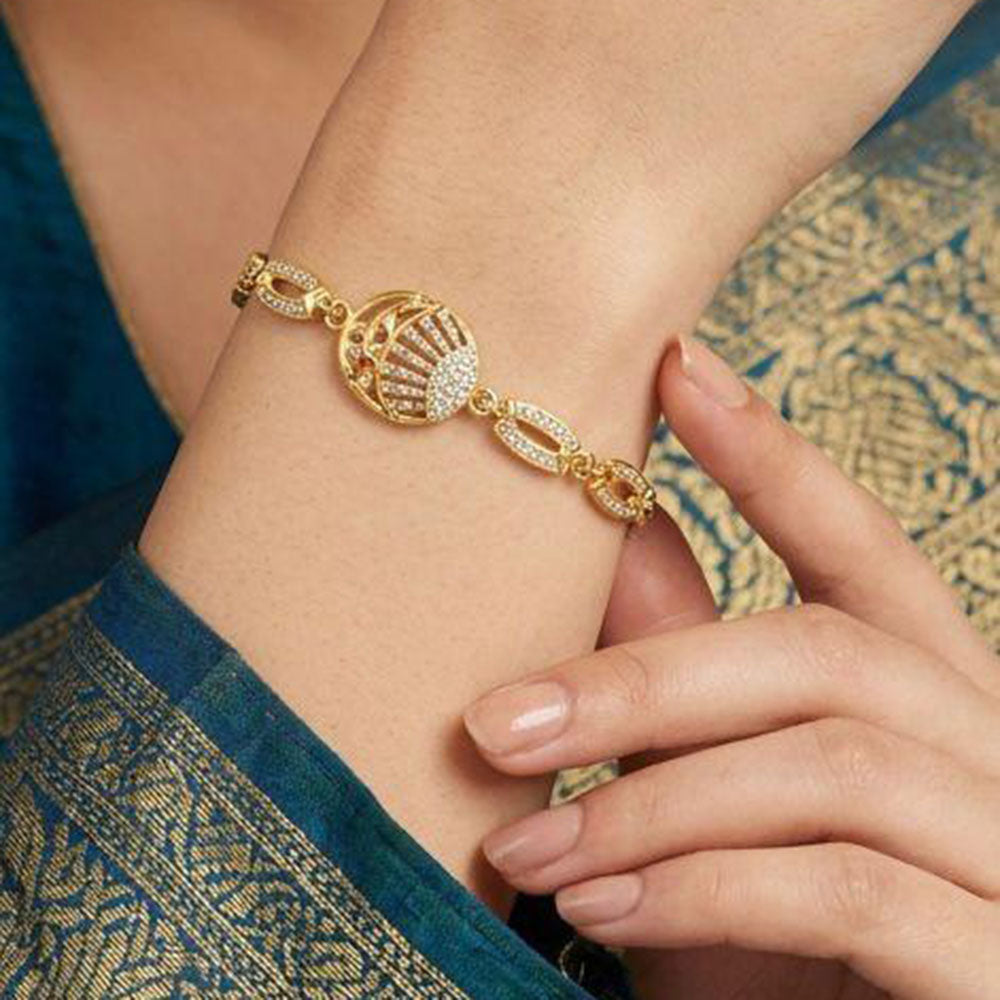 Pooja Sales Rajkot Austrian Stone Designer Bracelet (Pack of 12)