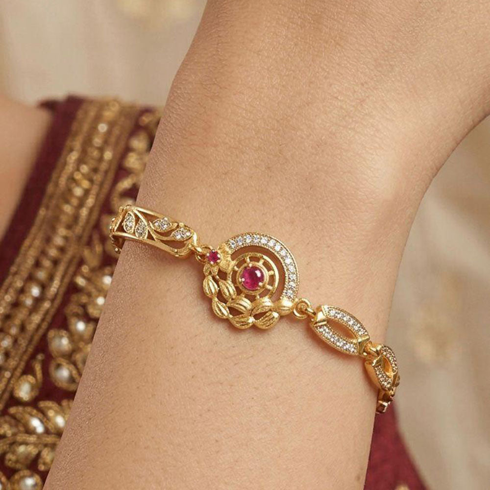 Pooja Sales Rajkot Austrian Stone Designer Bracelet (Pack of 12)